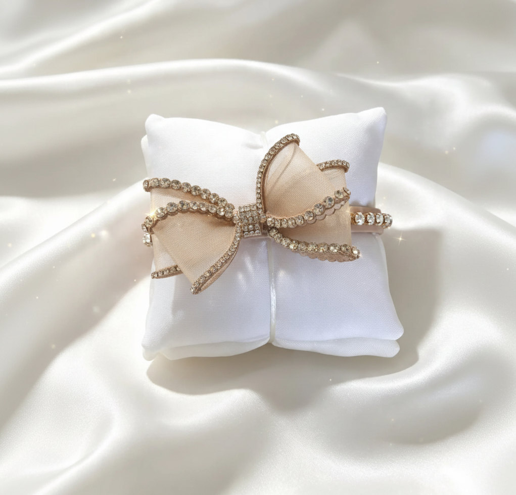 Collare Gioiello Beige Twine - Fiocco / Golden Glow