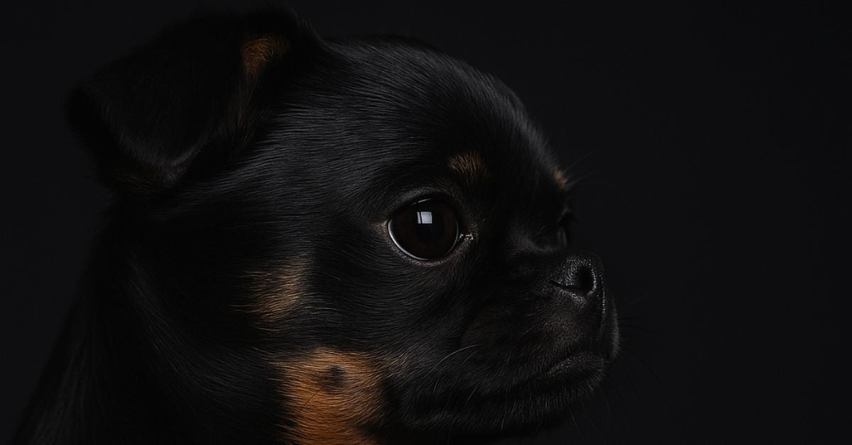 Primo piano di un Chihuahua nero focato su sfondo scuro – My Pets and I Milano