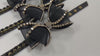 Collare gioiello fiocco golden glow per cani nelle varianti nero e beige twine - My Pets and I